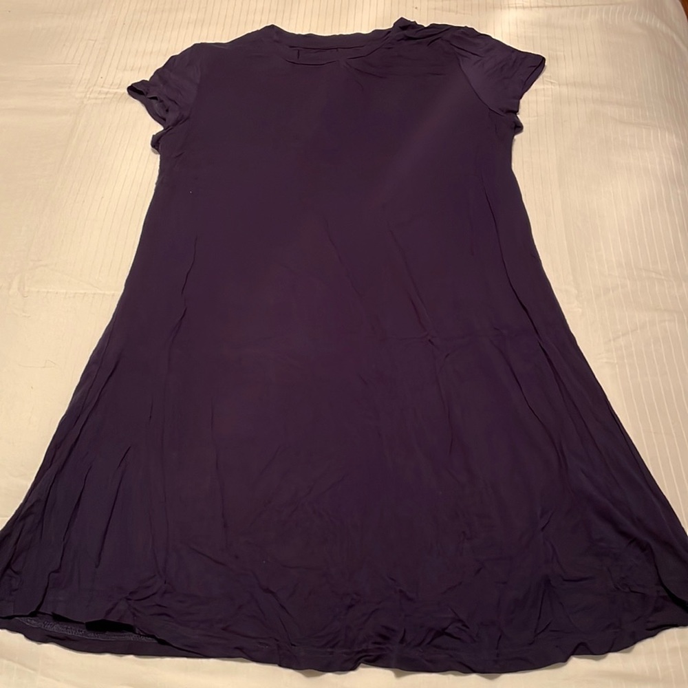 Navy blue Turtle Neck Tshirt dress